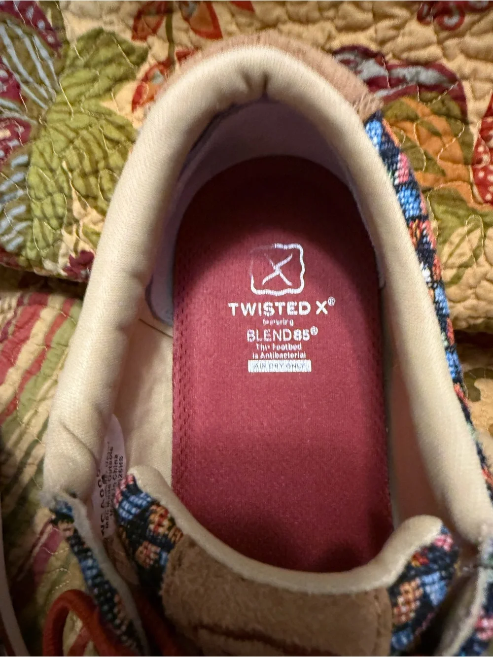 Twisted X Women's Multicolor Woven Flats with Orange Laces